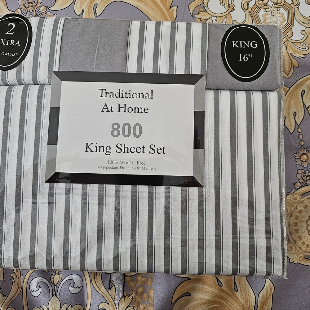 Gray King Sheet Set